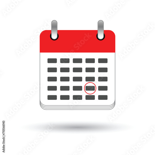 Calendar icon. Schedule, date, day, plan, symbol concept. Vector illustration
