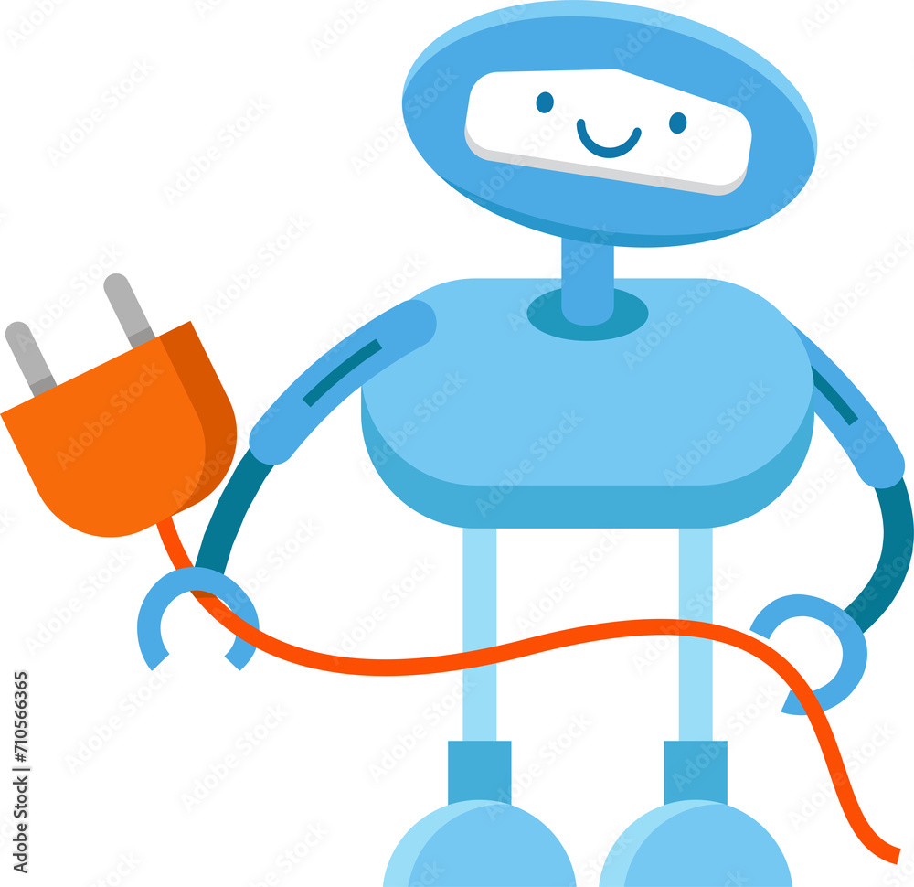 Robot Character Holding Electric Plug
Robot Character Holding Electric Plug