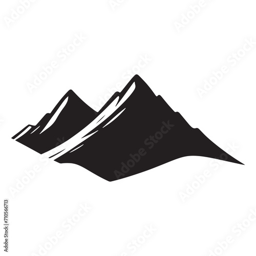 Rhythmic Shadows Revealed: A Meticulously Crafted Collection of Mountains Silhouette Stock Imagery for Nature Enthusiasts - Nature Silhouette - Mountains Vector