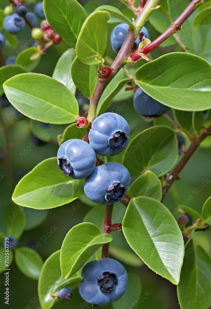 Summer Garden Blueberries in Vertical Photo Summer Garden Blueberries in Vertical Photo