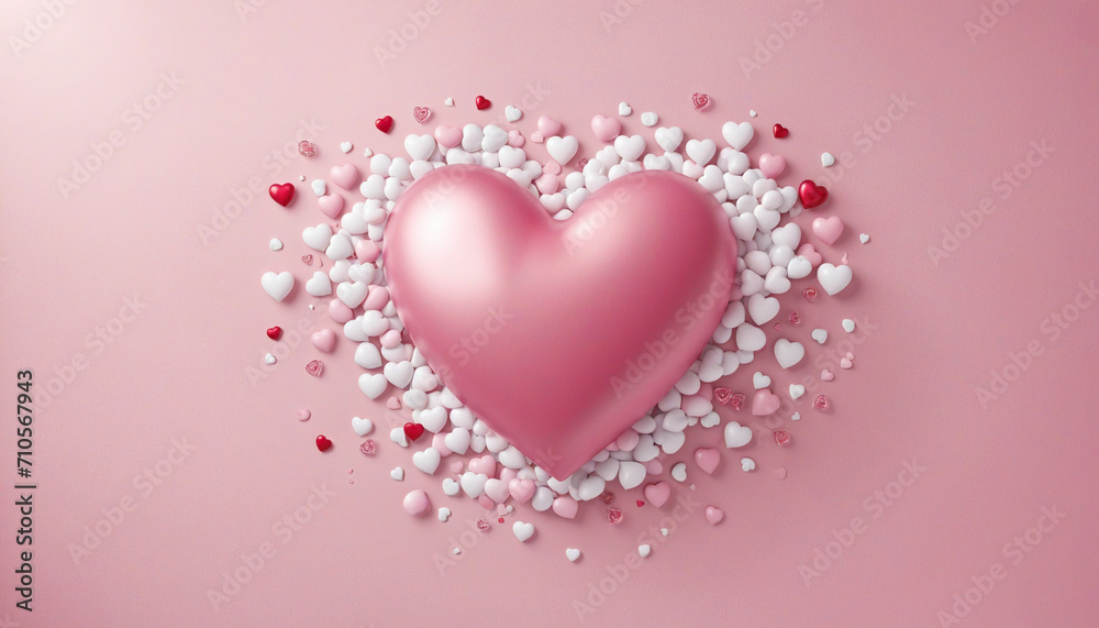 Romantic Pink Heart BackgroundIllustration of light pink hearts perfect for Valentine's Day design and anniversary celebrations. Ideal for greeting cards and advertising.