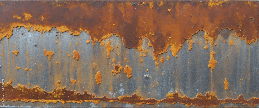 Weathered iron with brown rust patina. Decay on the metal surface. Weathered iron with brown rust patina. Decay on the metal surface.