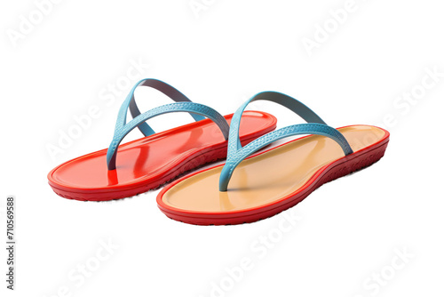 Casual Comfort: Ankle Strap Flip-Flop for Easygoing Style Isolated on Transparent Background