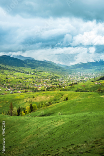 amazing spring (summer) mountain landscape. natural background