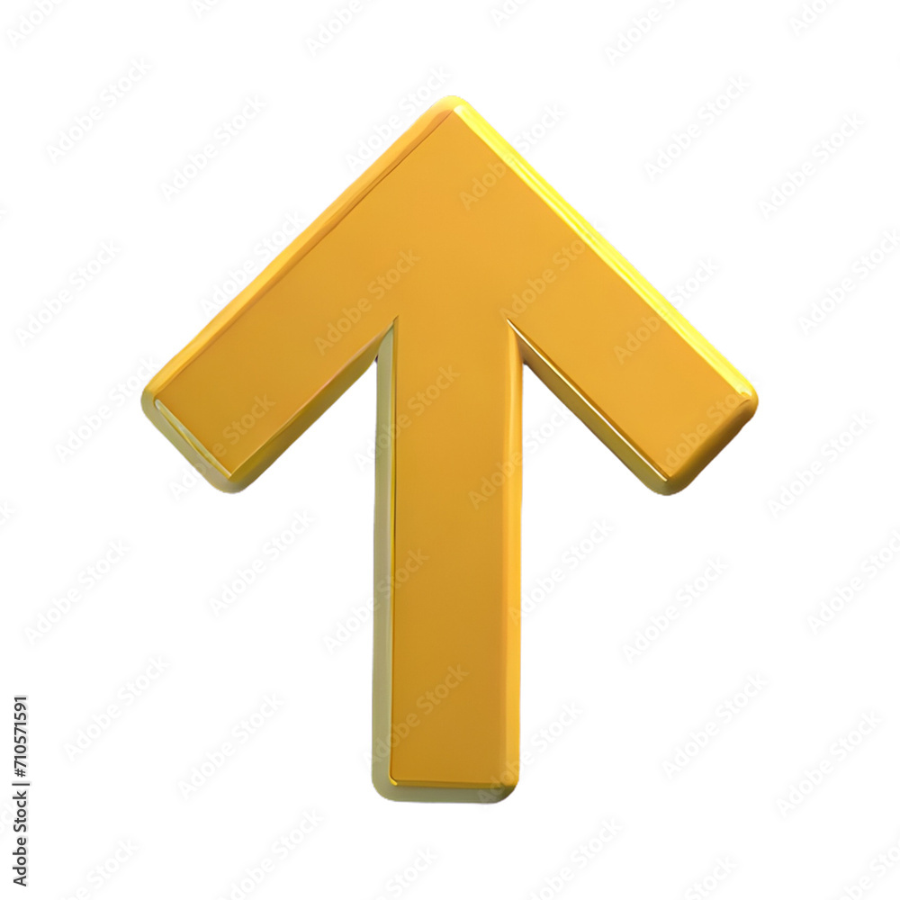 Arrow Up Icon symbol 3d isolated on transparent background Arrow Up Icon symbol 3d isolated on transparent background