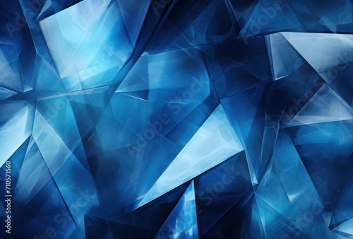 Blue Abstract Background With Various Shapes