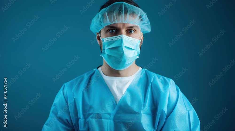 young man Anesthesiologist standing over isolated background young man Anesthesiologist standing over isolated background