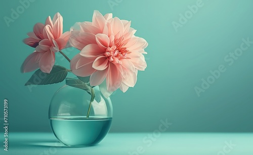 Pink Flowers in Vase With Water