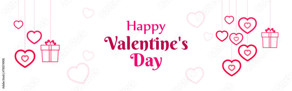 Vector illustration of Happy Valentines Day social media feed template