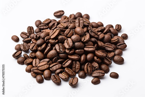 Coffee beans isolated on white background.