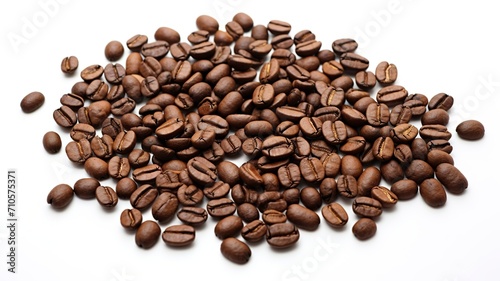 Coffee beans isolated on white background.