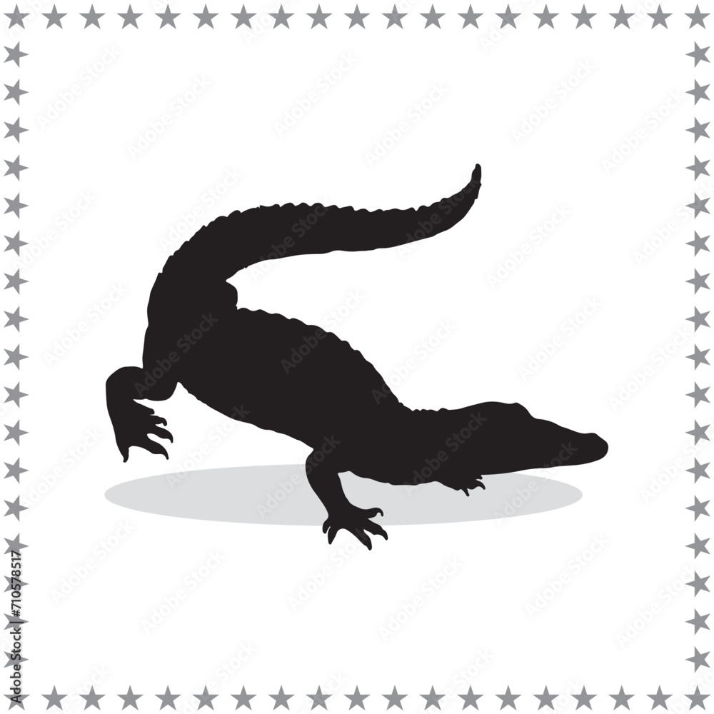 Crocodile Silhouette, cute Crocodile Vector Silhouette, Cute Crocodile cartoon Silhouette, Crocodile vector Silhouette, Crocodile icon Silhouette, Crocodile vector																									