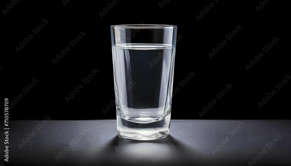 Water glass with black transparent background Water glass with black transparent background