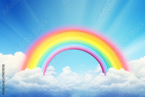 An illustration depicting a vibrant rainbow