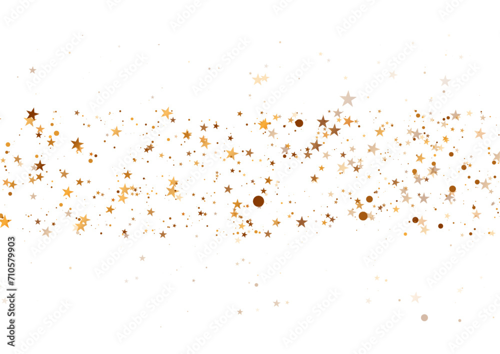 Golden sparkling stars and dots abstract vintage background. Retro vector design