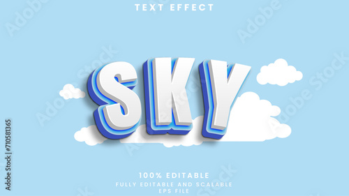 Sky editable text effect