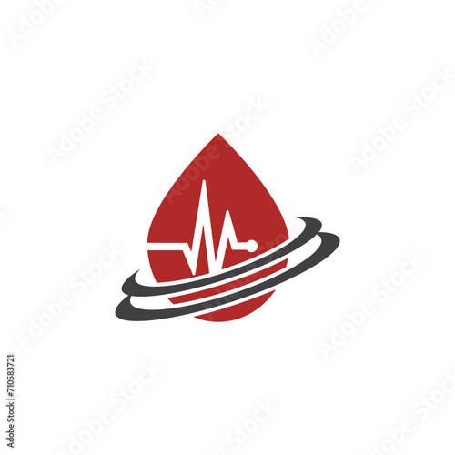 Blood droop icon logo design