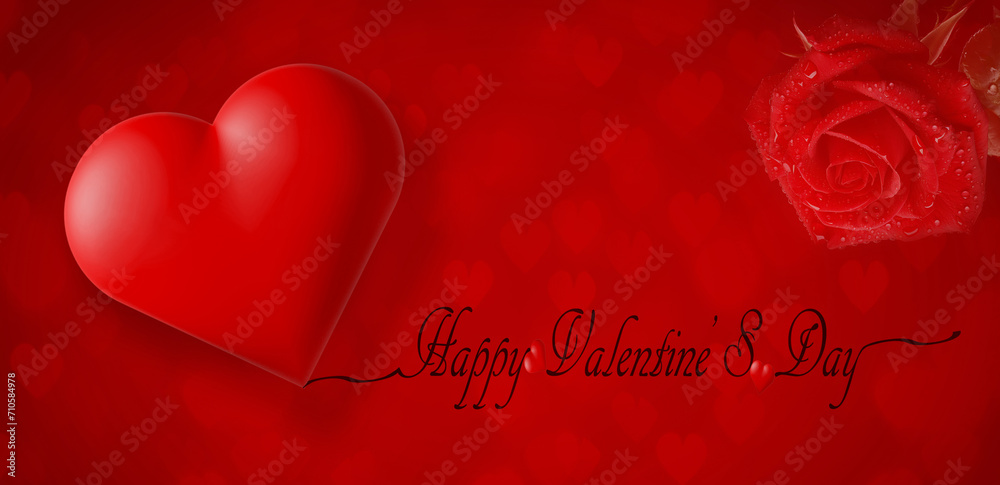 Valentine valentines day banner background. valentines day greeting card with heart