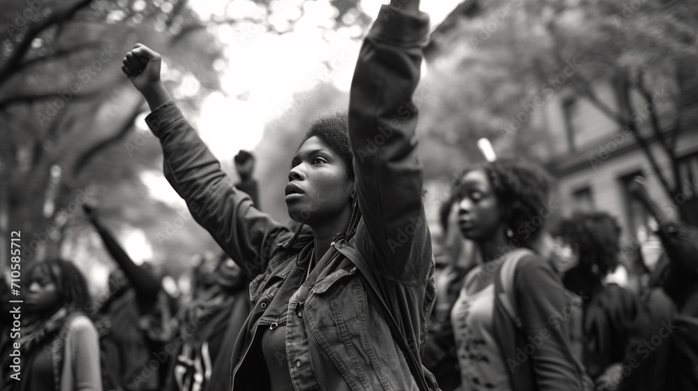 Cultural and Social Movements: Document impactful moments from current cultural or social movements. Capture scenes of unity, resilience, and determination, similar to the spirit. Generative AI