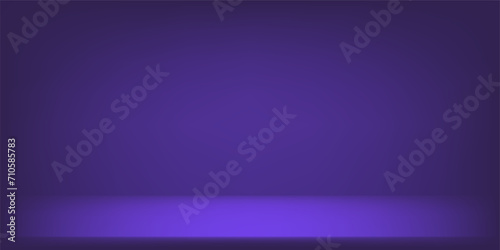 Violet studio background with direct lighting. Abstract backgrounds violet gradient. Space for selling products on the website. Vector illustration. photo