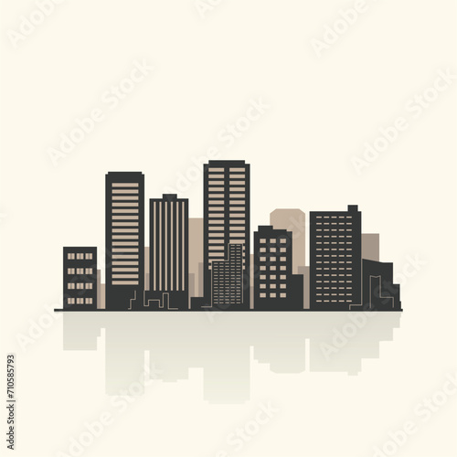 Vector silhouette new york city background vector 