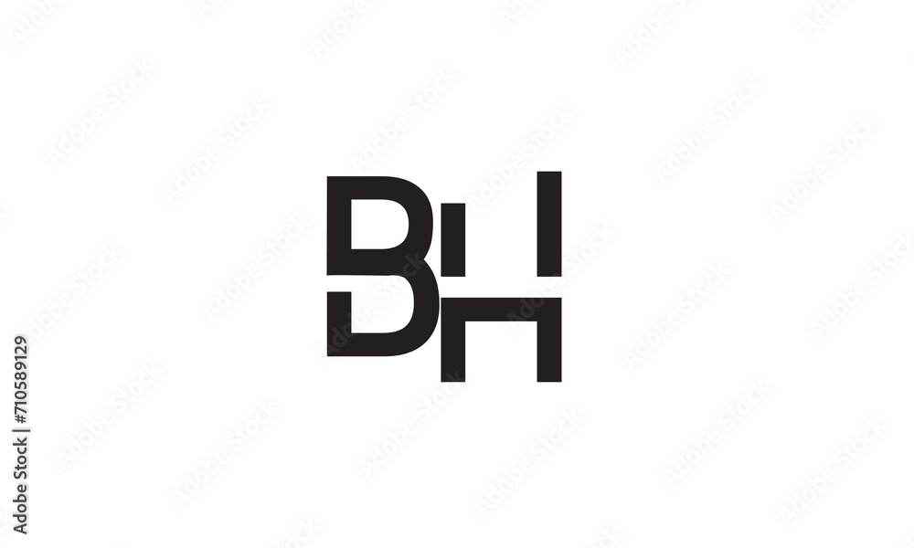 BH, HB, H , B Abstract Letters Logo Monogram	