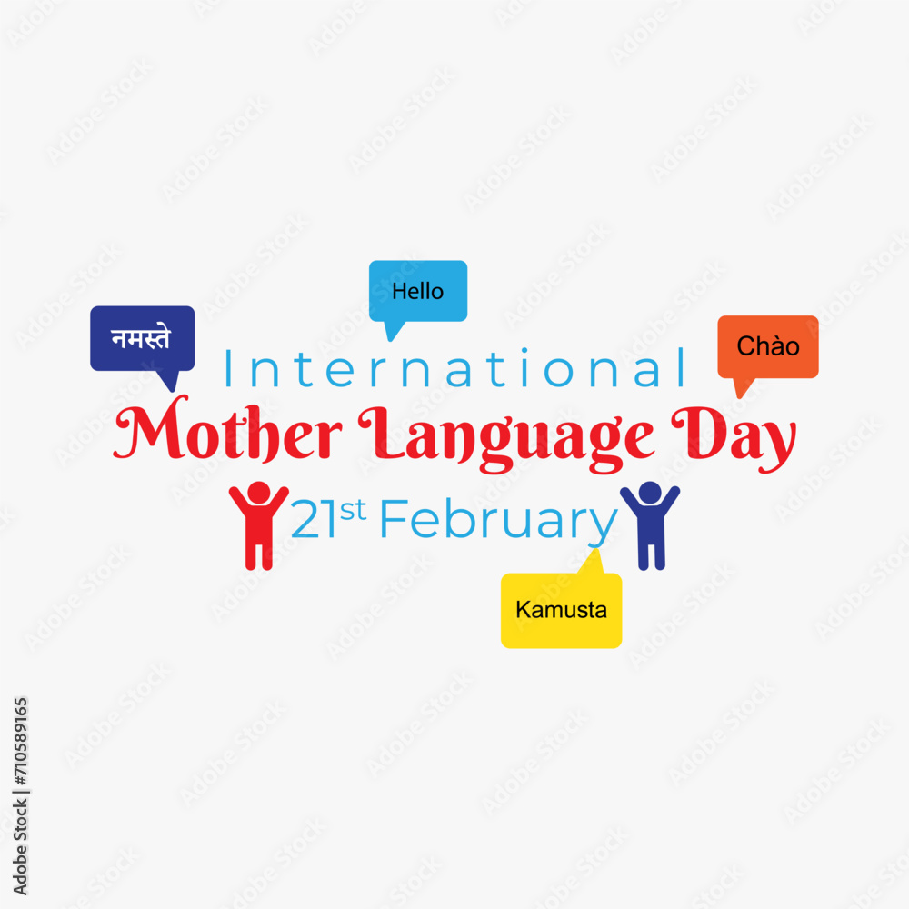 Vector illustration of International Mother Language Day social media feed template Vector illustration of International Mother Language Day social media feed template