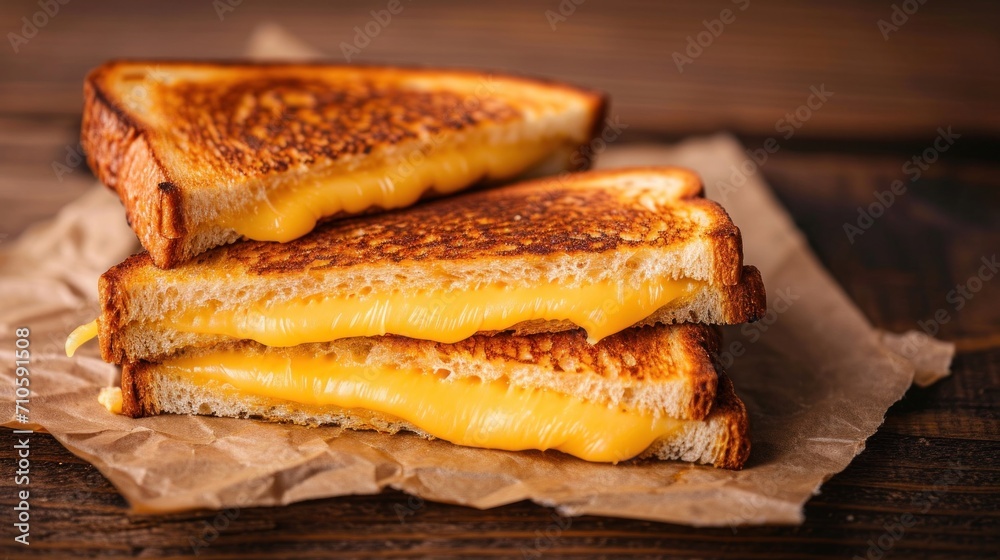 a cheesy grilled cheese sandwich