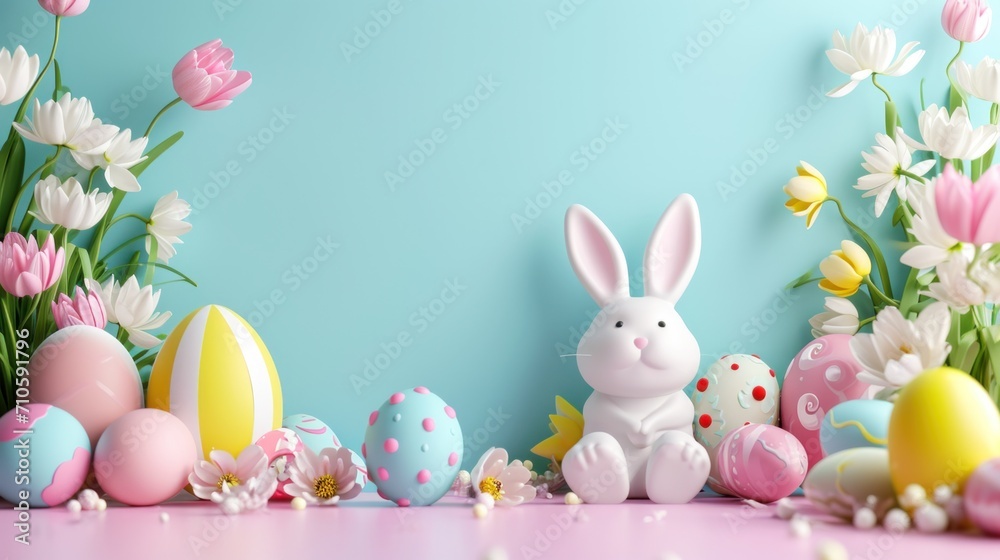 Easter holiday frame background with copy space Easter holiday frame background with copy space