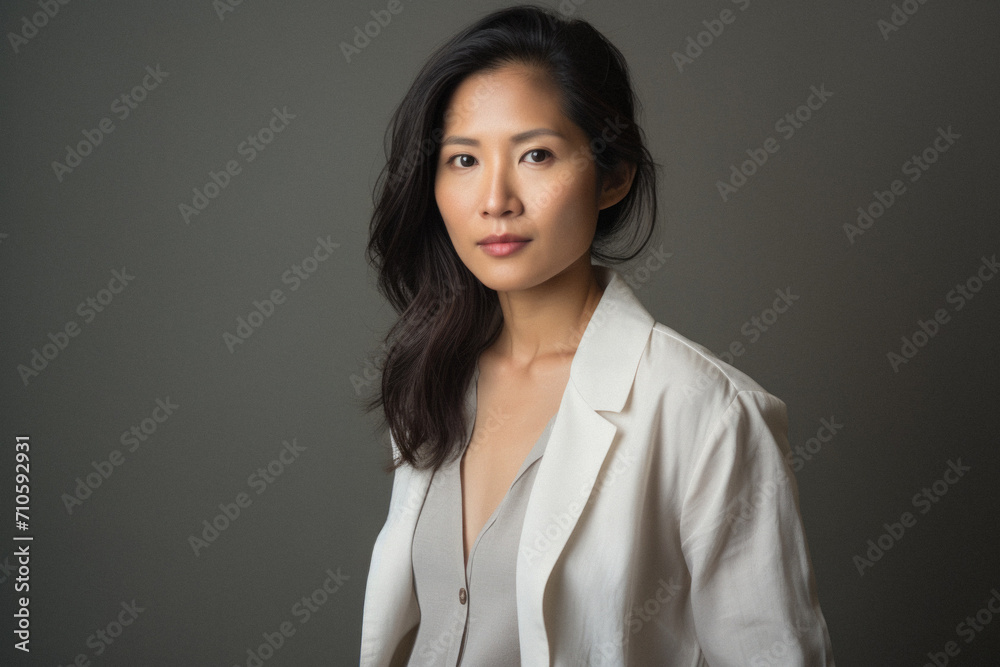 Portrait of a young asian woman wearing glasses and looking at camera. studio shot. Portrait of a young asian woman wearing glasses and looking at camera. studio shot.