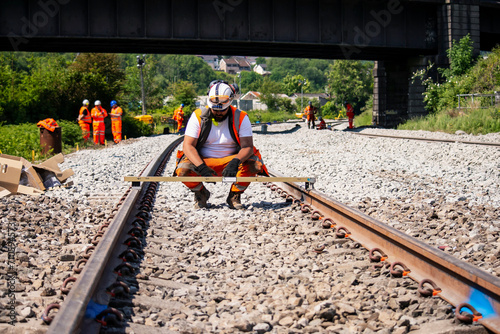 railway construction on site in UK