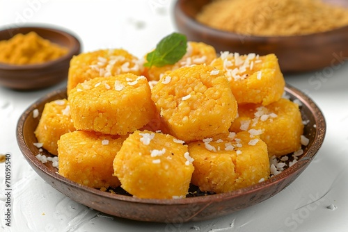 Flavorful elegance Besan Chakki, a traditional and delightful Indian sweet