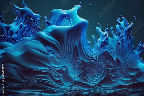 abstract blue background with waves