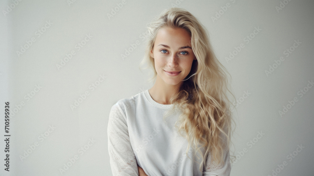 Portrait of smiling woman with arms crossed