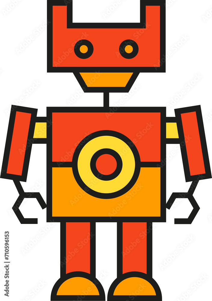 Fototapeta premium Robot Character Icon 