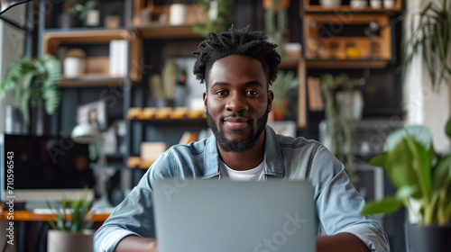 Young Adult Doing Home-office