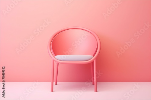 3d rendering minimal Chair with pastel color background