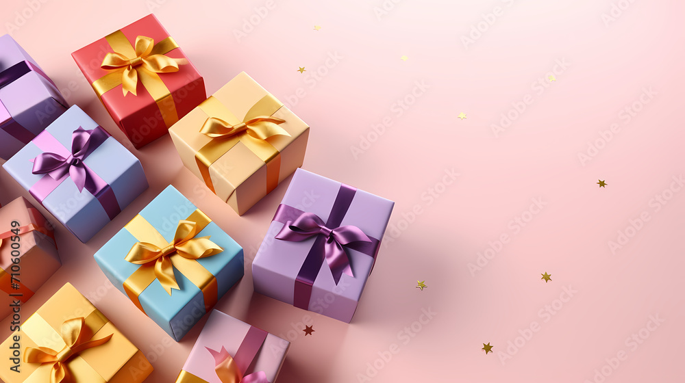 Gift box background with copy space for Christmas gifts, holiday or birthday Gift box background with copy space for Christmas gifts, holiday or birthday