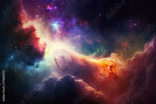background with stars and nebula © Raccoon Stock AI