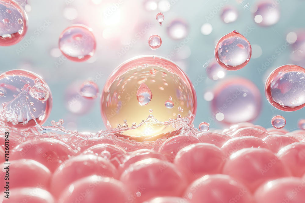 There is a skin layer made of collagen around the water droplets that have a good effect on the skin. There is a skin layer made of collagen around the water droplets that have a good effect on the skin.