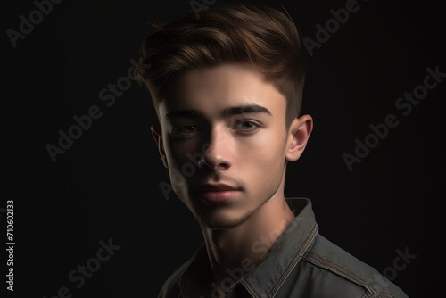 shot of a young man in studio