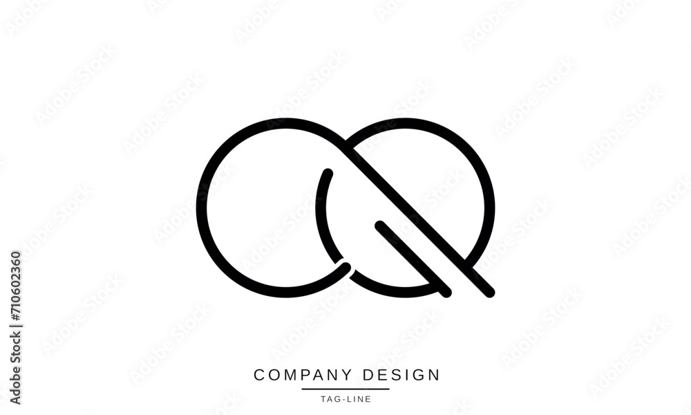 CQ, QC, Abstract Letters Logo Monogram CQ, QC, Abstract Letters Logo Monogram