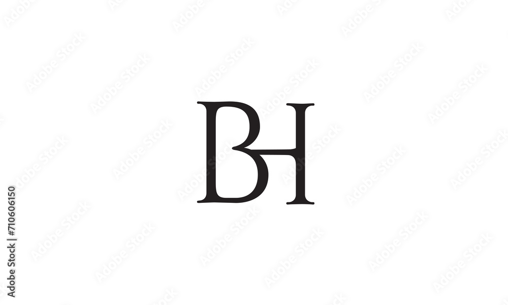 BH, HB, H , B Abstract Letters Logo Monogram BH, HB, H , B Abstract Letters Logo Monogram