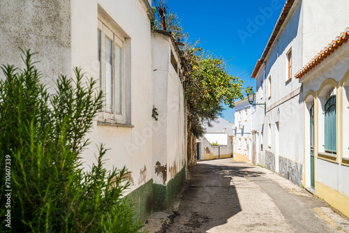 Cute street in Almodovar, Alentejo region, Portugal © eunikas