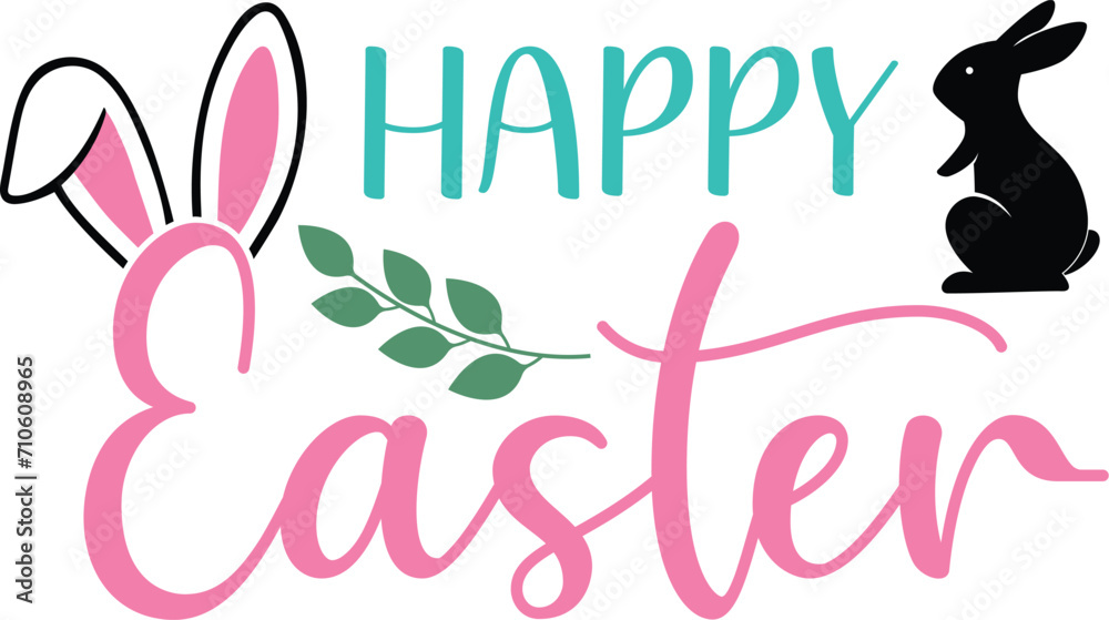 Happy easter T-shirt, Happy Easter Shirts, Easter Bunny, Easter Hunting Squad, Easter Quotes, Easter Saying, Easter for Kids, March Shirt, Welcome Spring, Cut File For Cricut And Silhouette