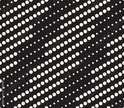 Vector seamless pattern. Repeating geometric elements. Stylish monochrome background design.