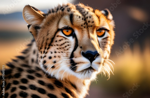 portrait of a leopard. 