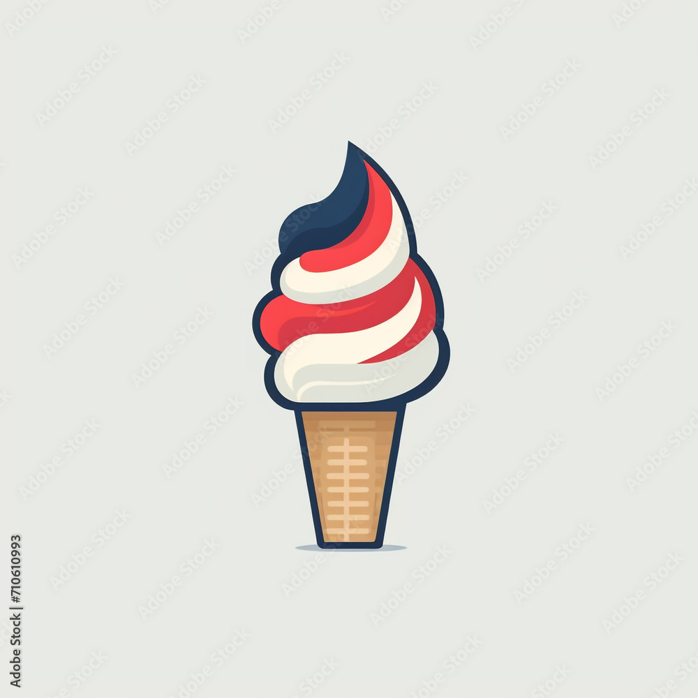 a logo for an ice cream brand, simple created with Generative Ai