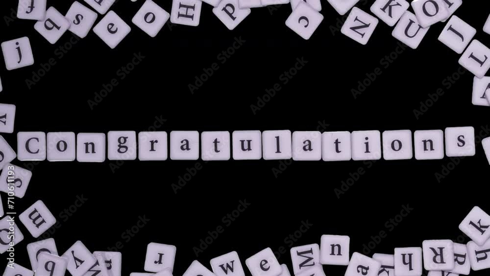 Congratulations Stop Motion Letters On Alpha Channel
Congratulations Stop Motion Letters On Alpha Channel