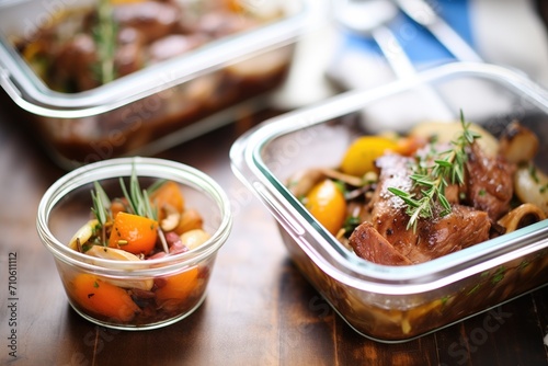 coq au vin meal prep containers for weekly planning photo